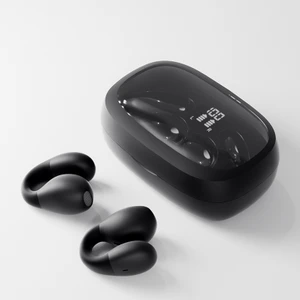 Kablosuz Kemik Iletimli Kulaklıklar Fones Bluetooth 5.3 Kulak Klipsi Küpe Kulaklık Dokunmatik Kontrol Spor Mikrofonlu Kulaklıklar (Yurt Dışından)