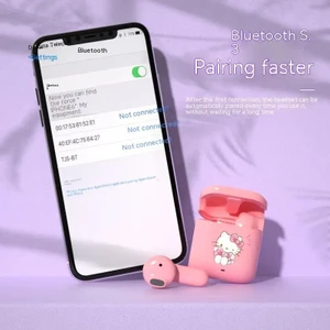 Sanrio Mini Bluetooth Kulaklık Kablosuz Karikatür Hediye Tws Siyah Teknoloji Özel Modelin Sevimli Sıkı Seçimi Ortak Markalı Başlık (Yurt Dışından)