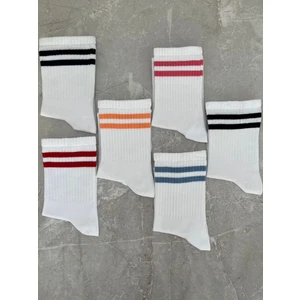 Sky Socks 6'lı Çemberli Set Kokulu Tenis Kolej Çorap