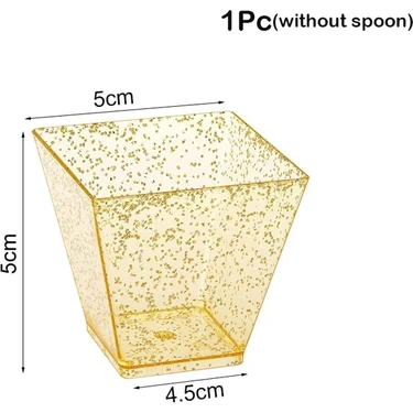 1 Adet Altın Bardak Tatlı Bardakları Parti Plastik Tatlı Kremalı Mini Puding Bardaklar Için Buz