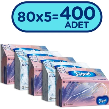 Selpak El ve Yüz Havlusu x 5 Paket 400 Yaprak