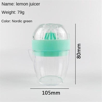 Iskandinav Yeşil Sıkacağı Abs Şeffaf Bardak Vücut Manuel Taşınabilir Kaymaz Mutfak Aksesuarları Limon Sıkacağı 105X80MM Ev Meyve Sıkacağı (Yurt Dışından)