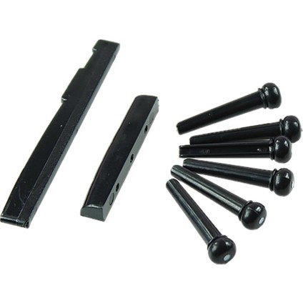 1 Takım Akustik Gitar Köprü Pimleri Eyer Somun Parçaları 1 * Gitar Eyer x 1 * Gitar Somun x 6 * Gitar Köprü Pimleri (Siyah) (Yurt Dışından)