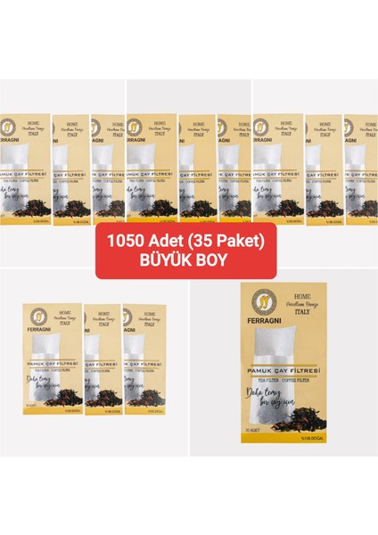 ÇAY ve KAHVE FİltRESİ 35 PAKET (1050 Adet) BÜYÜK BOY