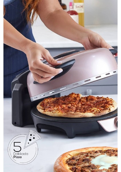 Gastro 10 In 1 Pizza ve Lahmacun Makinesi Biodiamond Rosegold New