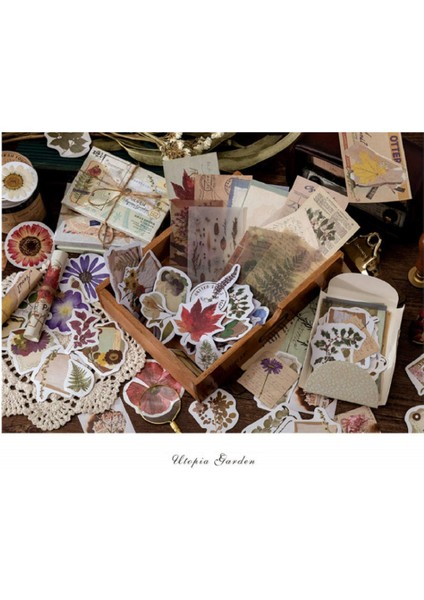 Scrapbook, Scrapbooking 60 Parça Çicek Temalı Bullet Journal Set