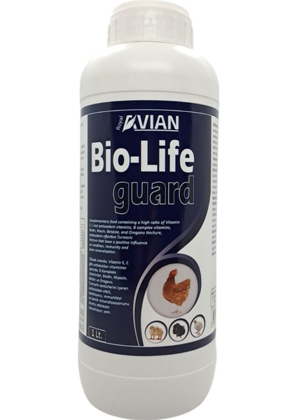 Royal Ilaç Bio-Life Guard 1 Lt. Kanatlılarda Vitamin ve Biyotin Desteği