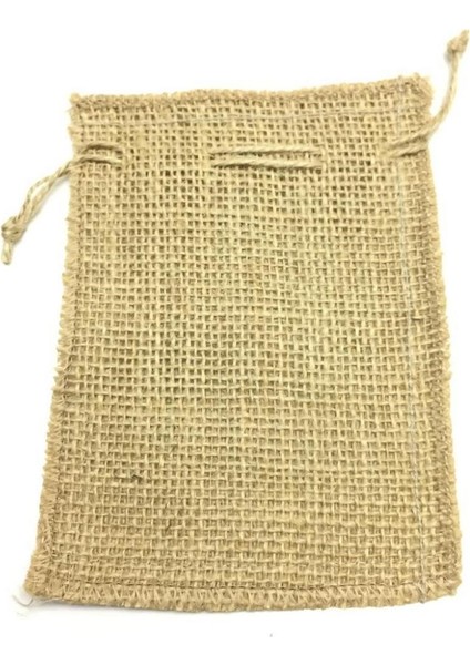 Hasır Jüt Kese 10 x 12 cm Ebatlarında 10 Adet Boş Çuval Kumaşından Kese Ipli, Hediyelik, Kına Düğün fiyatları
