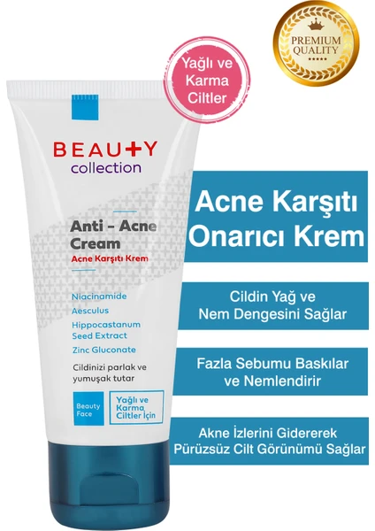 Beauty Collection Acne Karşıtı Onarıcı Krem – 50 ml