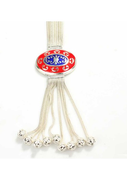 925 Ayar Gümüş Mineli Tilki Kuyruğu Kolye