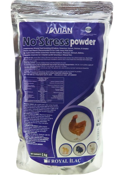 Royal Ilaç No'stress Powder 1 Kg. Adabtasyon ve Stres Ürünleri