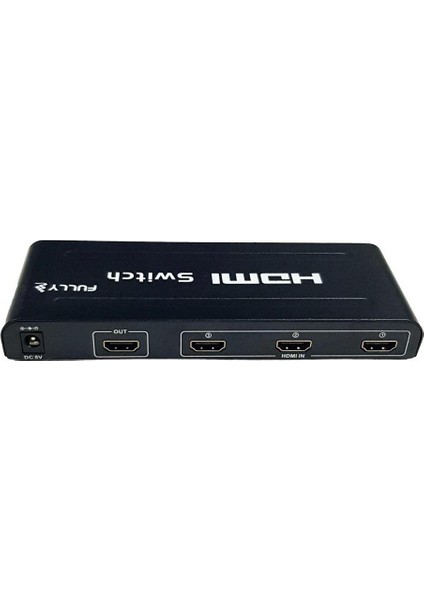 3 Port 3x1 HDMI Switch Kumandalı Adaptörlü