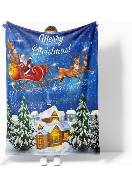 Erays Home Yılbaşı & Christmas Desenli Polar Tv Battaniyesi