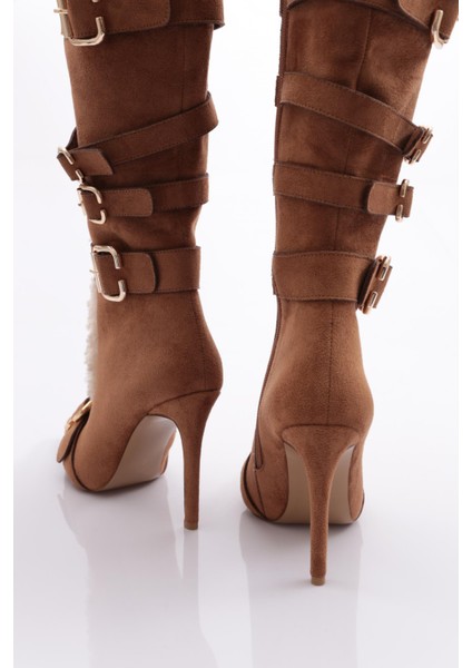 1121 Kadin Kemerli Topuklu Çizme modelleri