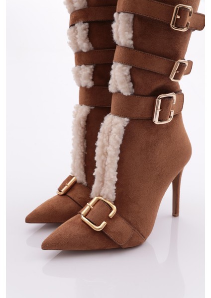 1121 Kadin Kemerli Topuklu Çizme fırsatları