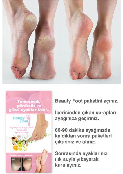 Papatya ve Meyve Özlü Yenileyici Ayak Maskesi modelleri