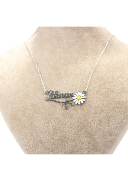 925 Ayar Gümüş İsme Özel Papatya Tasarım Kolye modelleri