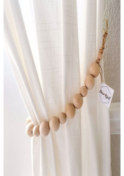 80CM 2 Adet Dekoratif Ahşap Boncuklu Perde Süsü Askısı fiyatları