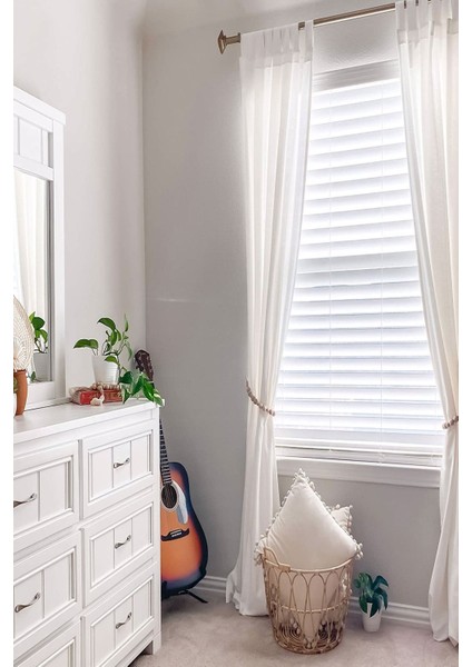 80CM 2 Adet Dekoratif Ahşap Boncuklu Perde Süsü Askısı fırsatları