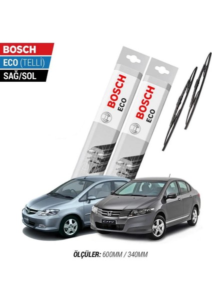 Honda City 2010 Model Silecek Takımı Bosch Eco (Telli)