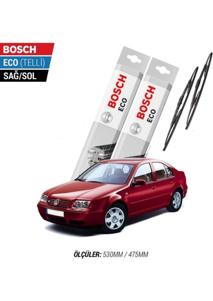 Volkswagen Bora 1999 Model Silecek Takımı Bosch Eco (Telli)