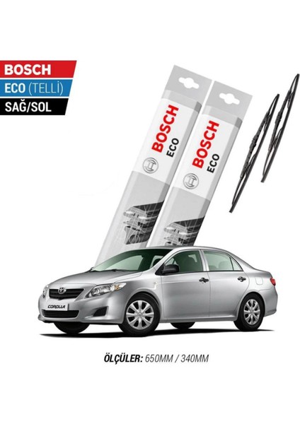 Toyota Corolla 2009 Model Silecek Takımı Bosch Eco (Telli)