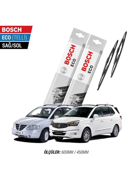 Ssangyong Rodius 2011 Model Silecek Takımı Bosch Eco (Telli)