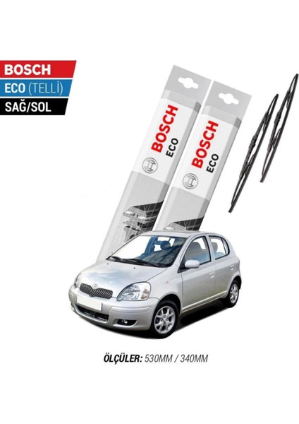 Toyota Yaris 2002 Model Silecek Takımı Bosch Eco (Telli)