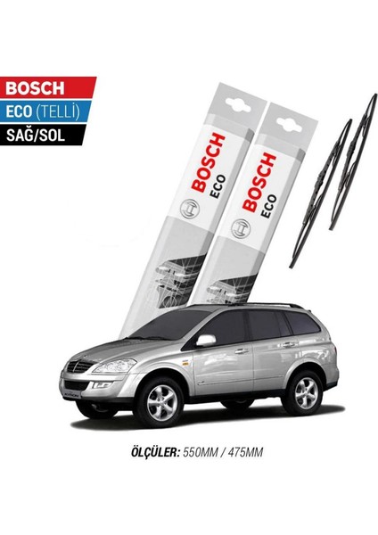 Ssangyong Kyron 2008 Model Silecek Takımı Bosch Eco (Telli)