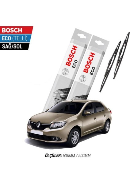 Renault Symbol 2014 Model Silecek Takımı Bosch Eco (Telli)
