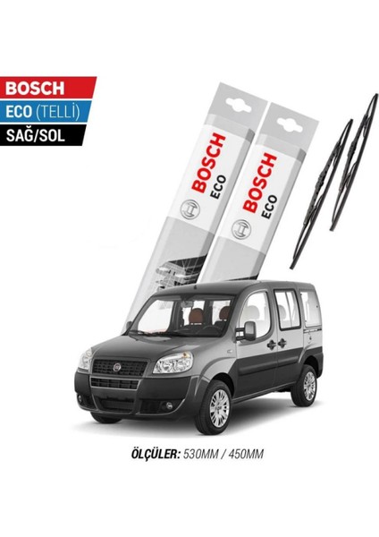 Fiat Doblo 2002 Model Silecek Takımı Bosch Eco (Telli)