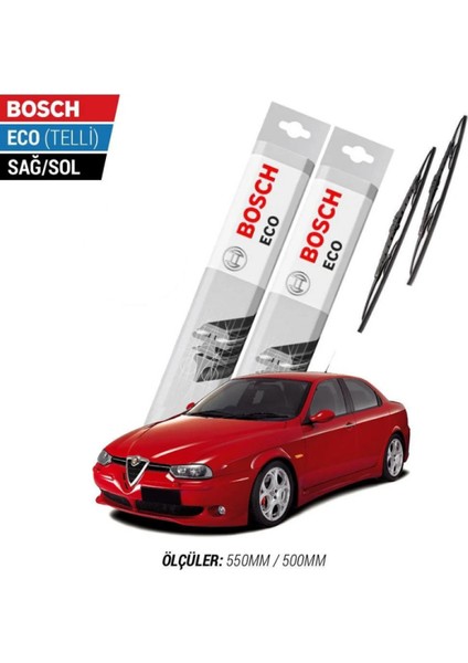 Alfa Romeo 156 1998 Model Silecek Takımı Bosch Eco (Telli)