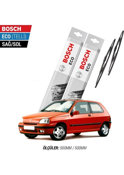Renault Clio 1 1994 Model Silecek Takımı Bosch Eco (Telli)