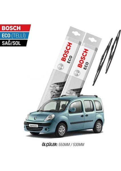 Renault Kangoo 2009 Model Silecek Takımı Bosch Eco (Telli)