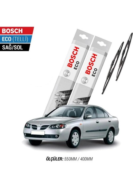 Nissan Almera 2001 Model Silecek Takımı Bosch Eco (Telli)