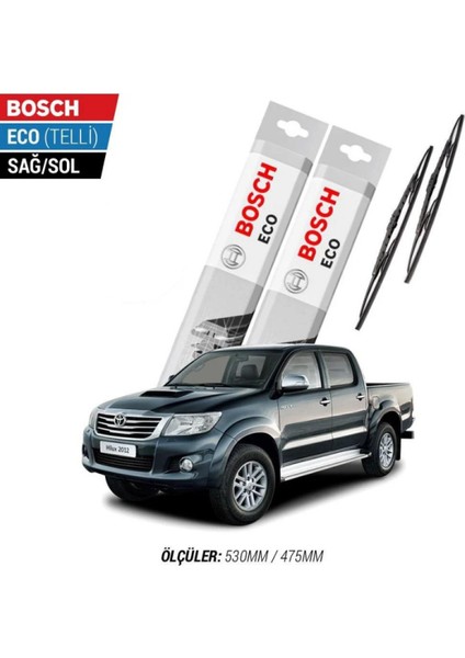 Toyota Hilux 2010 Model Silecek Takımı Bosch Eco (Telli)