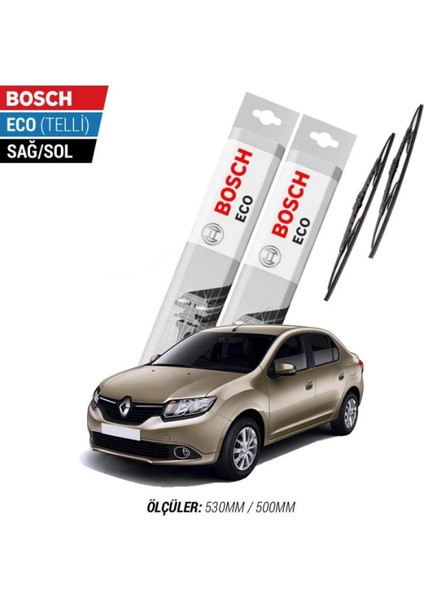 Renault Symbol 2016 Model Silecek Takımı Bosch Eco (Telli)