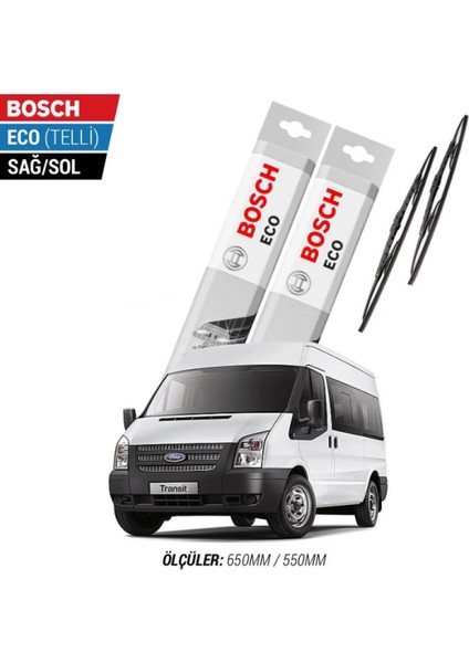 Ford Transit 2001 Model Silecek Takımı Bosch Eco (Telli)