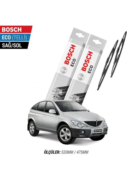 Ssangyong Actyon 2011 Model Silecek Takımı Bosch Eco (Telli)