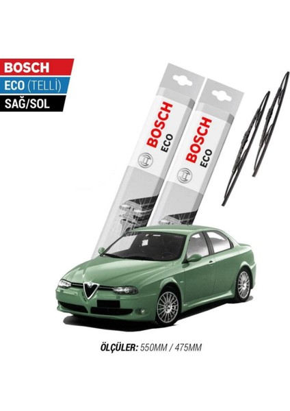 Alfa Romeo 146 2001 Model Silecek Takımı Bosch Eco (Telli)