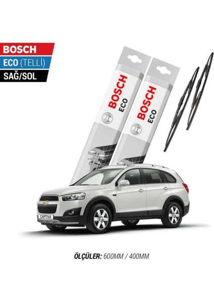 Chevrolet Captiva 2009 Model Silecek Takımı Bosch Eco (Telli)
