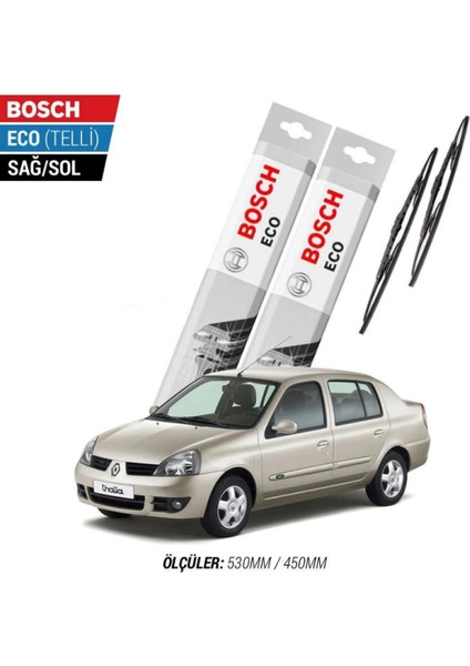 Renault Symbol 2003 Model Silecek Takımı Bosch Eco (Telli)