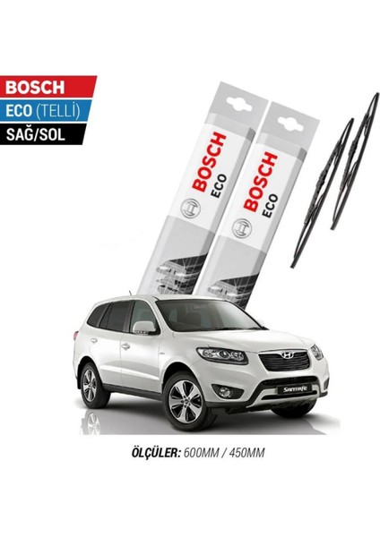 Hyundai Santafe 2010 Model Silecek Takımı Bosch Eco (Telli)