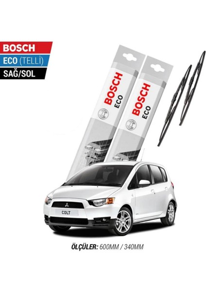 Mitsubishi Colt 2013 Model Silecek Takımı Bosch Eco (Telli)
