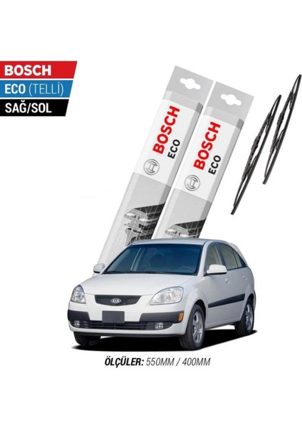 Kia Rio 2008 Model Silecek Takımı Bosch Eco (Telli)
