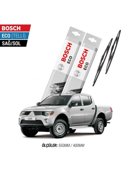 Mitsubishi L200 2007 Model Silecek Takımı Bosch Eco (Telli)