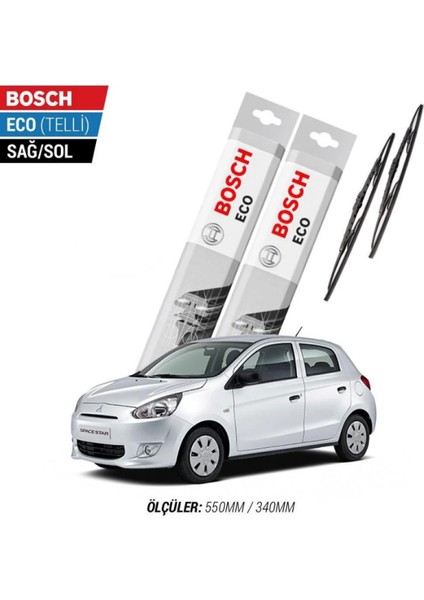 Mitsubishi Space Star 2014 Model Silecek Takımı Bosch Eco (Telli)