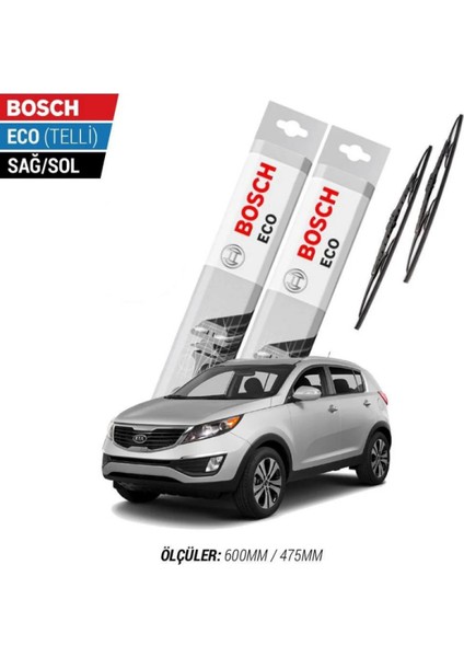Kia Sportage 2012 Model Silecek Takımı Bosch Eco (Telli)