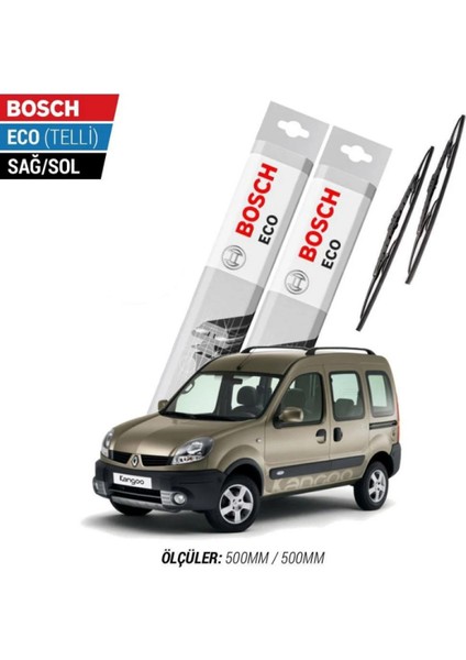 Renault Kangoo 2003 Model Silecek Takımı Bosch Eco (Telli)