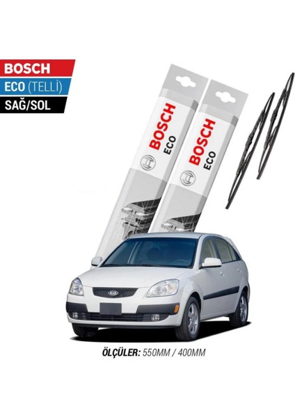 Kia Rio 2007 Model Silecek Takımı Bosch Eco (Telli)